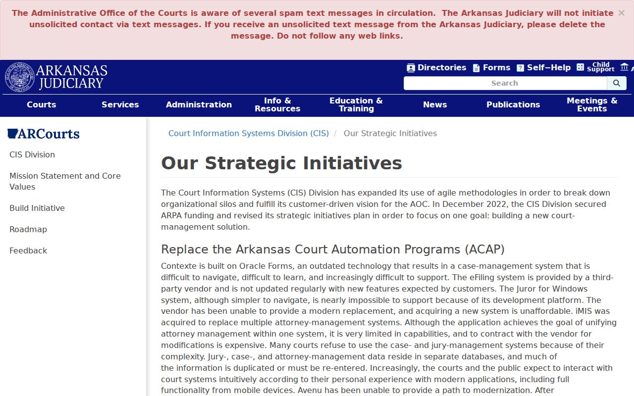 Perla court docket access within Arkansas court modernization efforts