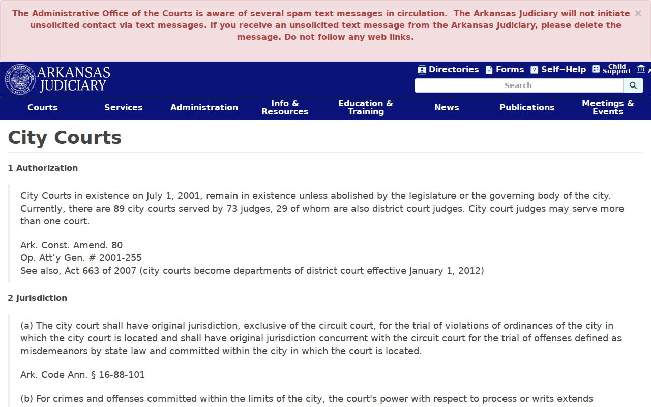 Rockport court docket and Arkansas lower-court jurisdiction source